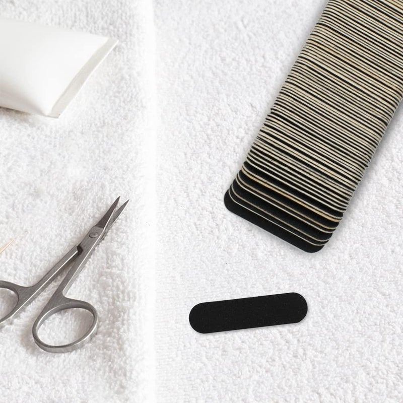 VIOCIWUO 300 Pack Mini Nail File Bulk(180/240 Grit), Disposable Nail Files Double Sided Emery Boards Home or Professional Manicure Tools(Black) - Image 2