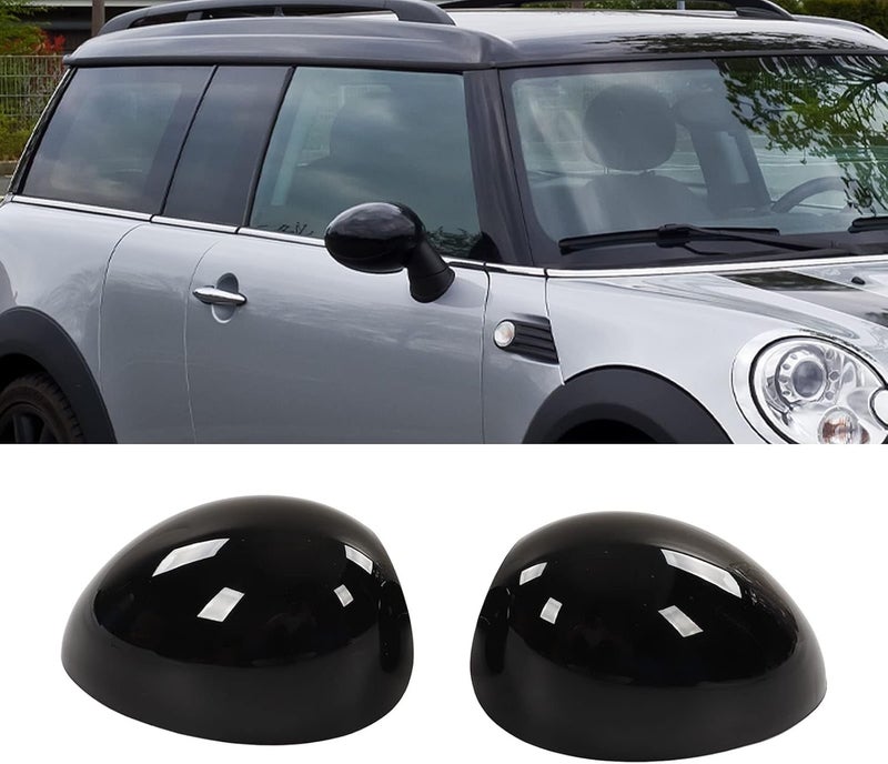 Akozon Glossy Black Side Rearview Mirror Cap Replacement for Mini Cooper Models - Image 3