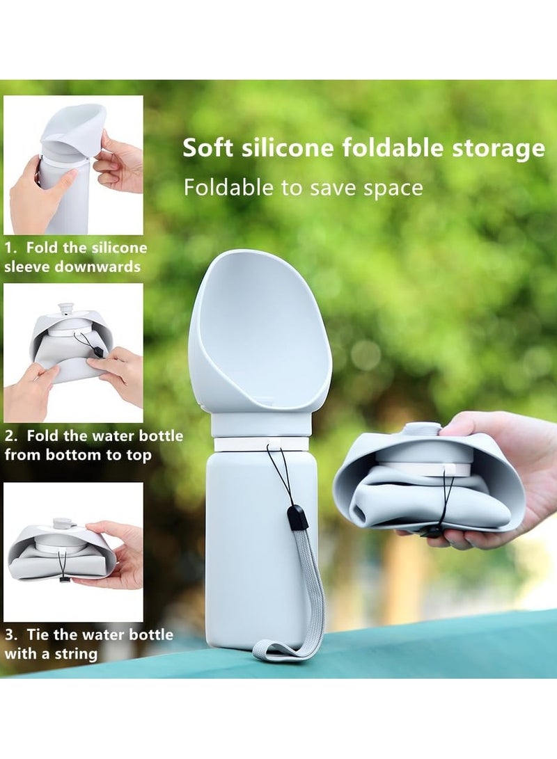 general Foldable Silicone Dog Water Bottle, 18.6 oz (550 ml) Leak Proof Portable Puppy Water Dispenser for Pets Outdoor Walking, Hiking and Travel - Image 3