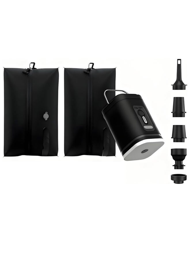 Vacuum Bags for Travel with Wireless Vacuum Pump, 17L Saver Vacuum Bags for Travel Lightweight & Durable, IP67 Reusable Vacuum Compression Bags for Suitcases and Backpack, Luggage, Moving(2PC+Pump) - Image 1