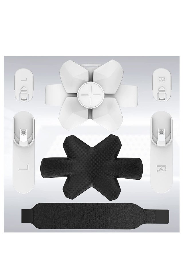 Adjustable Headband Compatible for Meta Quest 2, Oculus Quest 2 with Head Cushion, Replacement for Elite Strap Comfortable Protective Head Strap Reduce Pressure - White - Image 4