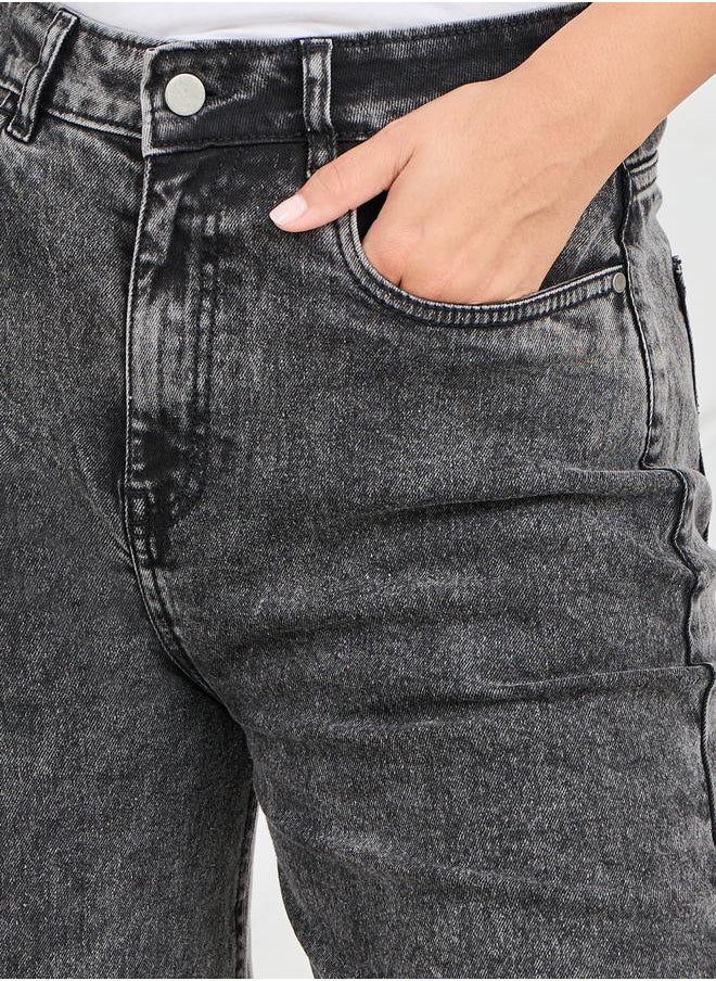Styli - Side Cut and Sew Panel Straight Fit Jeans - Image 1