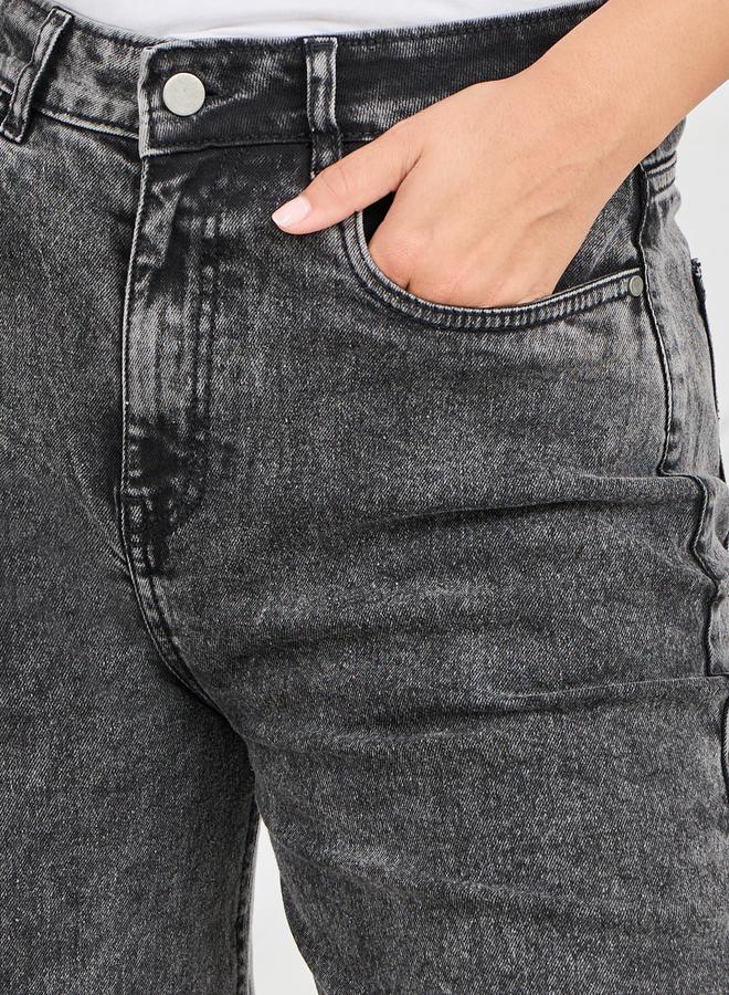 Styli Side Cut And Sew Panel Straight Fit Jeans - Image 3