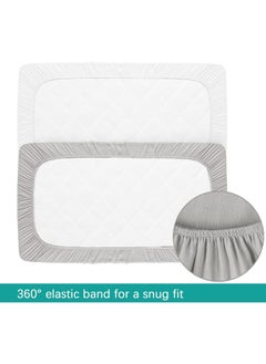 Biloban Biloban Muslin Crib Sheets for Boys and Girls 2 Pack, Ultra Soft Muslin Fitted Baby Crib Sheet for Standard Crib Mattress & Toddler Bed Mattress, Grey & White  - Image 5
