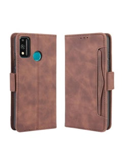 جرين تايجر جراب لهاتف Huawei Honor 9X Lite بتصميم محفظة من الجلد بنمط جلد العجل، مع فتحة بطاقة منفصلة  - Image 1