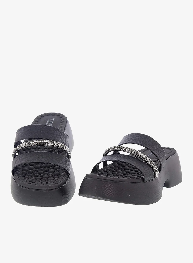 Modare Black Modare Women’s Flat Summer Footwear – Lightweight Slip-On Comfort with Stylish Casual Design for Women | Best Price UAE
