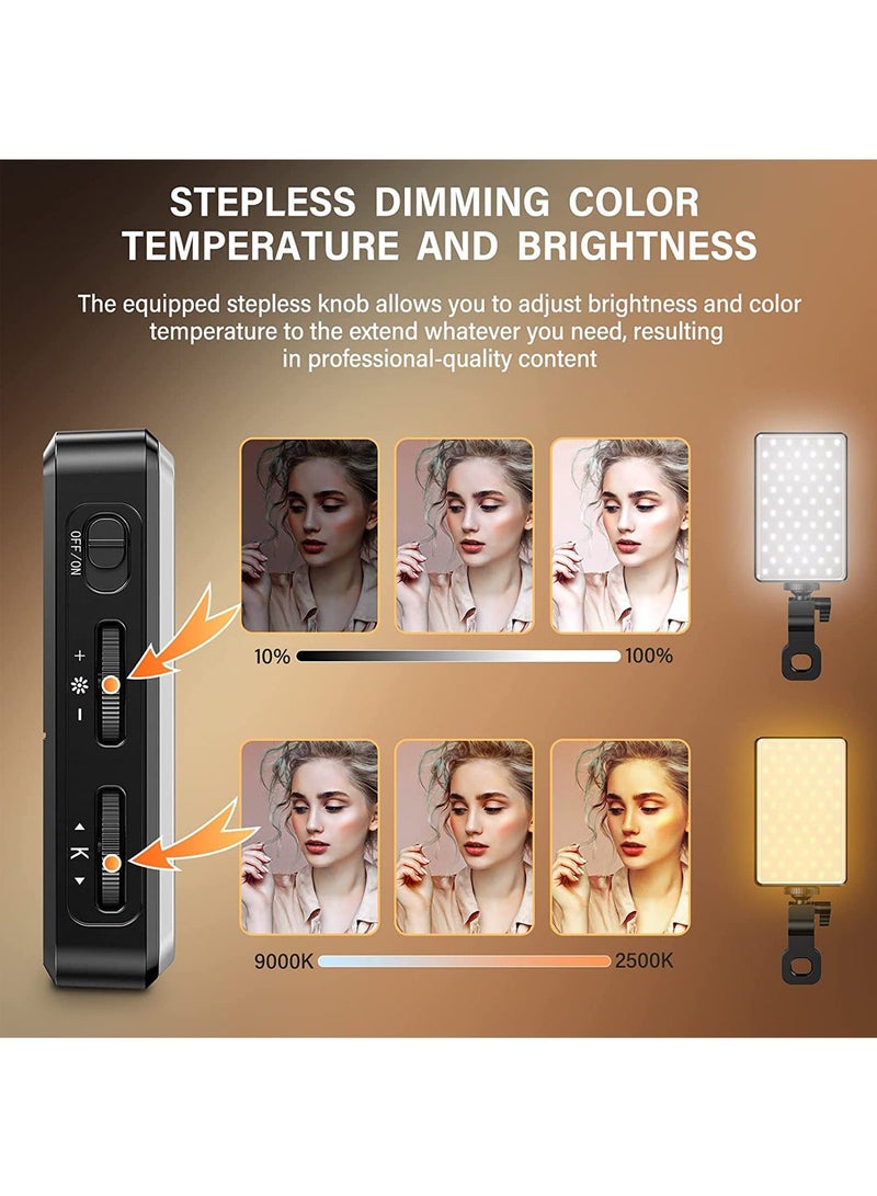 120 LED Phone Light, Selfie Light, 3000Mah Rechargeable Clip Video Light,  Video Conferencing Lighting Kit for Phone, iPad, Camera, Laptop, for Selfie, TikTok, Live Stream, Video - Image 2