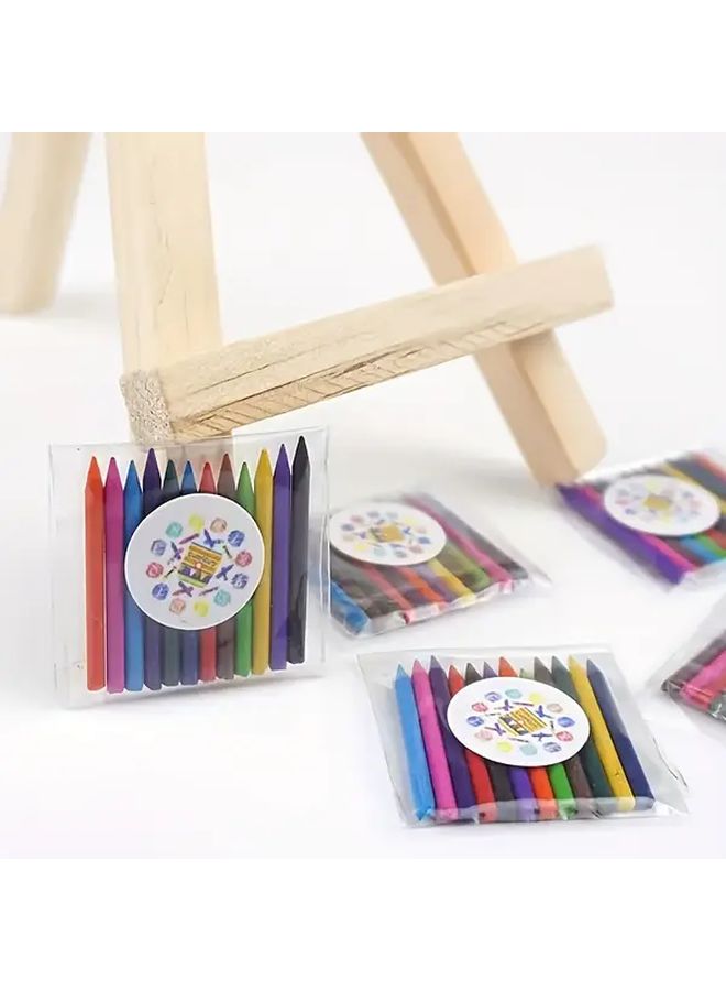 12 Pcs 1 12 Scale Dollhouse Watercolor Boxes And Crayons Realistic Painting Kits - Image 3