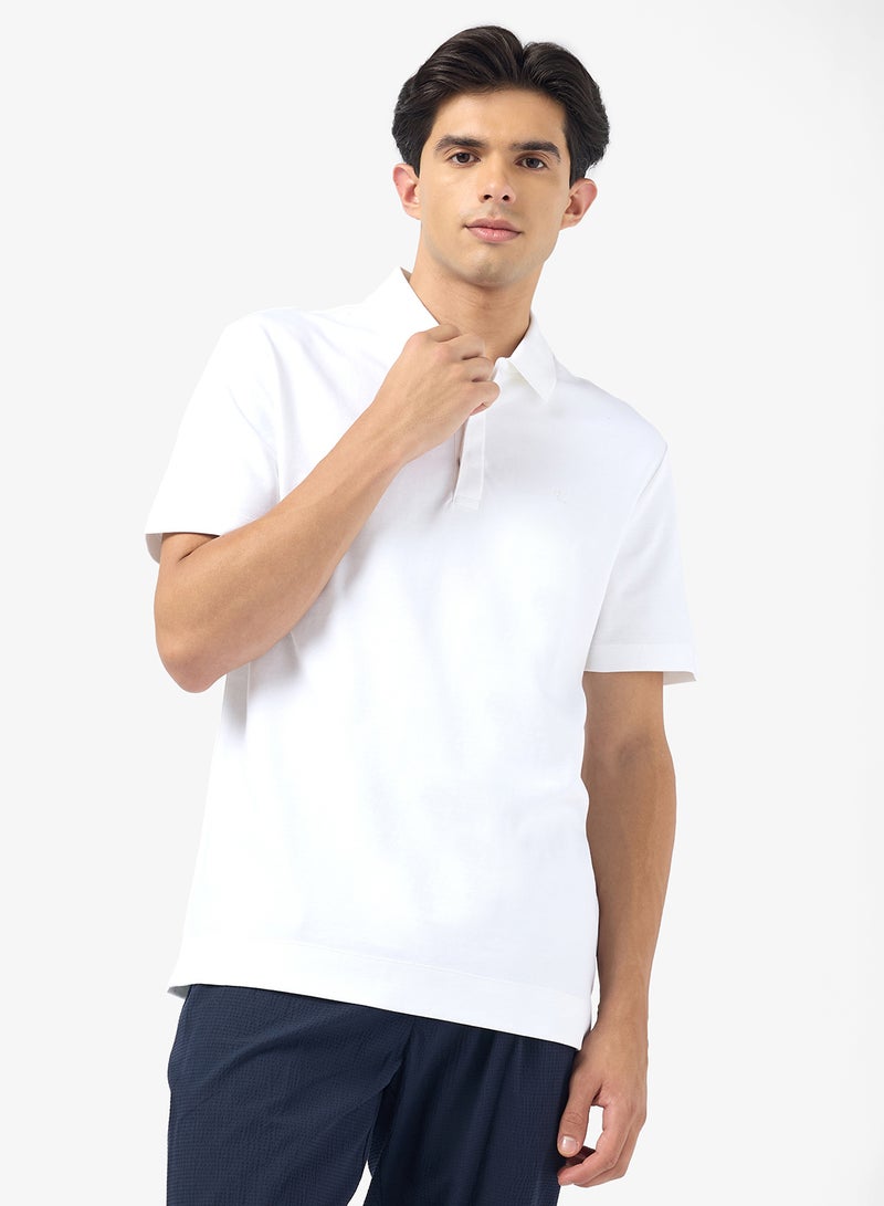 كالفن كلاين قميص بولو بأكمام قصيرة من قماش الإنترلوك - Image 1