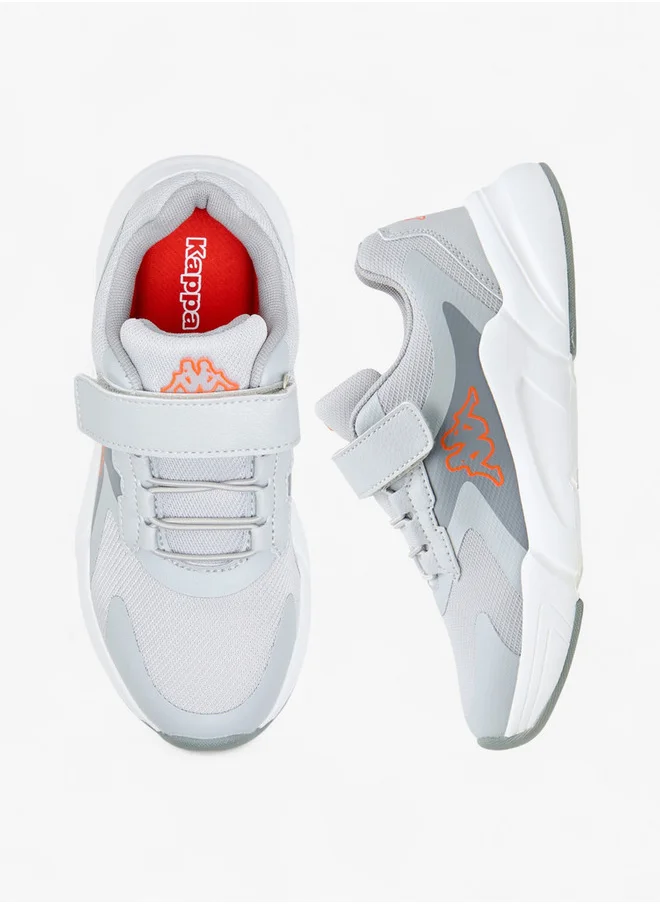 كابا Boys' Logo Print Sports Shoes with Hook and Loop Closure