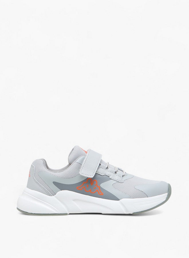 Kappa Boys' Logo Print Sports Shoes with Hook and Loop Closure  - Image 3