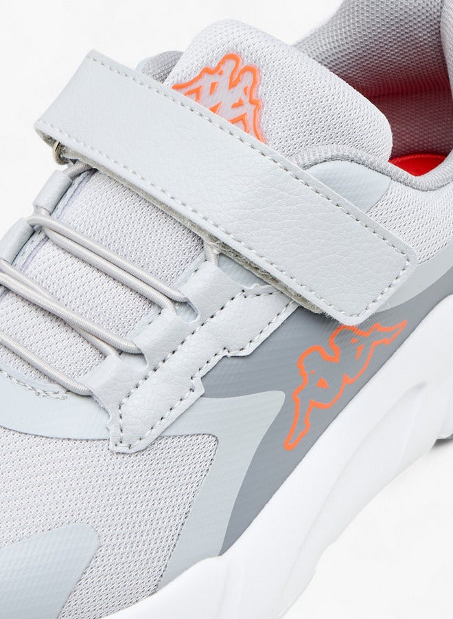 Kappa Boys' Logo Print Sports Shoes with Hook and Loop Closure  - Image 4
