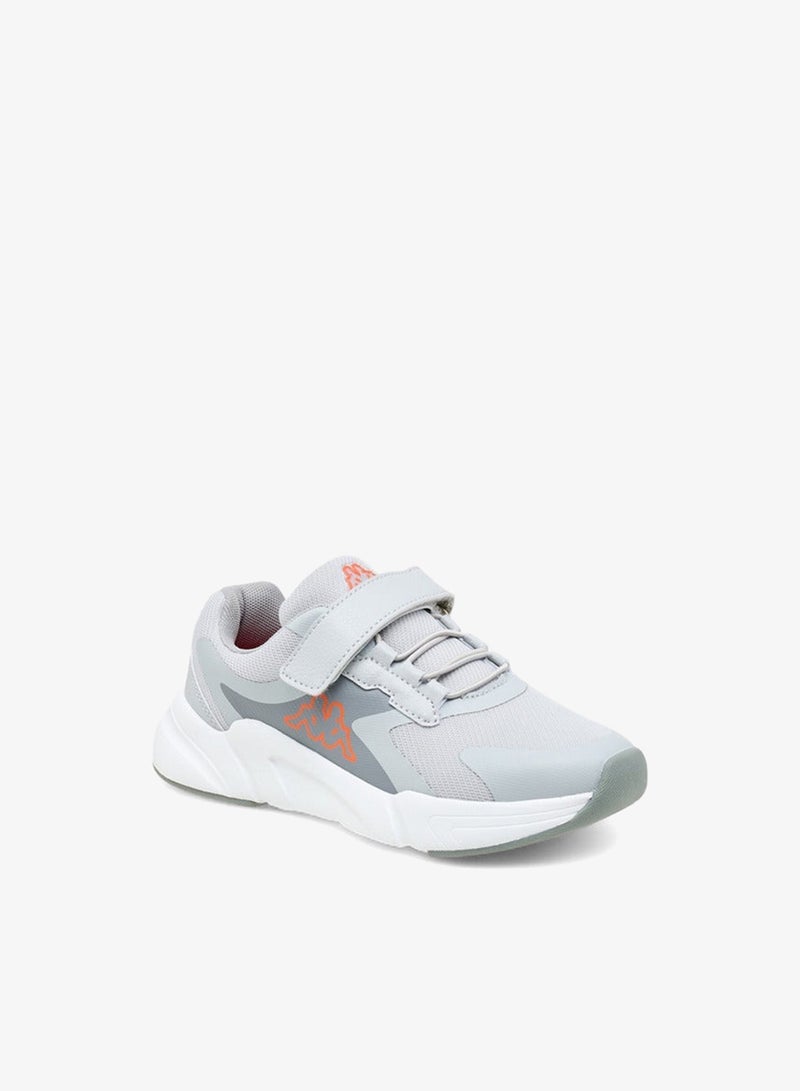 Kappa Boys' Logo Print Sports Shoes with Hook and Loop Closure - Image 2