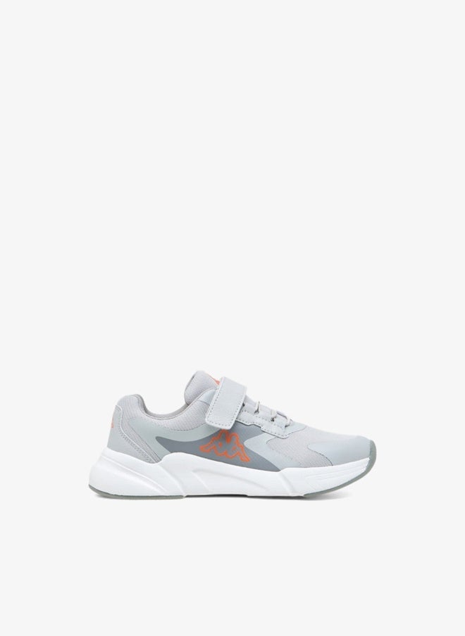 Kappa Boys' Logo Print Sports Shoes with Hook and Loop Closure - Image 1