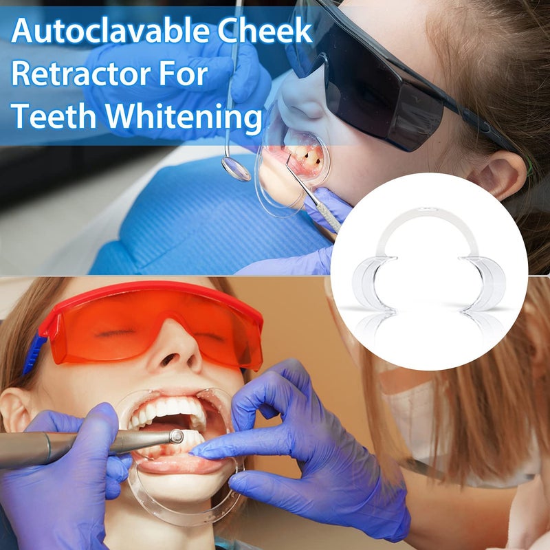 EZGO 20 Pieces (10 Medium+5 Large+5 Small) C-Shape Teeth Whitening Cheek Retractor, Disposable Dental Mouth Opener, Dental Lip Cheek Retractor for Mouthguard Challenge Game - Image 5