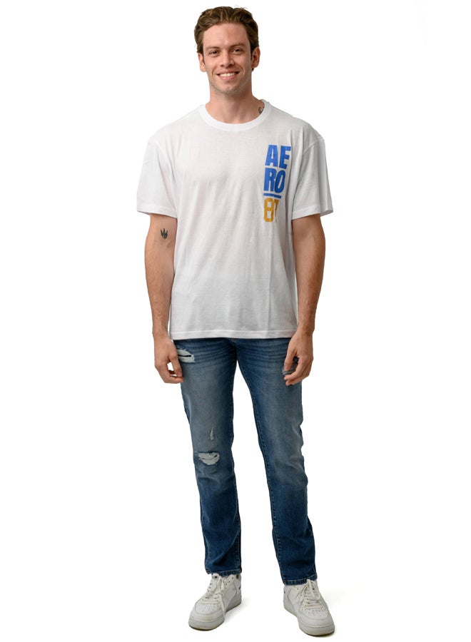 Aeropostale تي شيرت مزين بشعار AERO المتراكم - Image 2