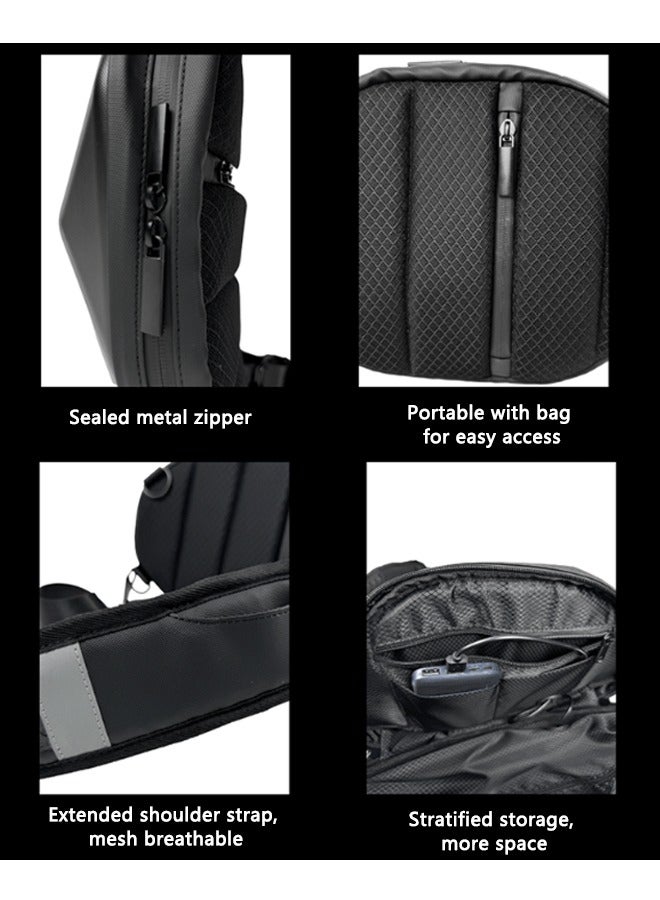 OASIS DESERT LED Display Crossbody Bag Hard Shell LED Motorcycle Shoulder Bag Waterproof and Rain Resistant Solid Fall Resistant - Image 3
