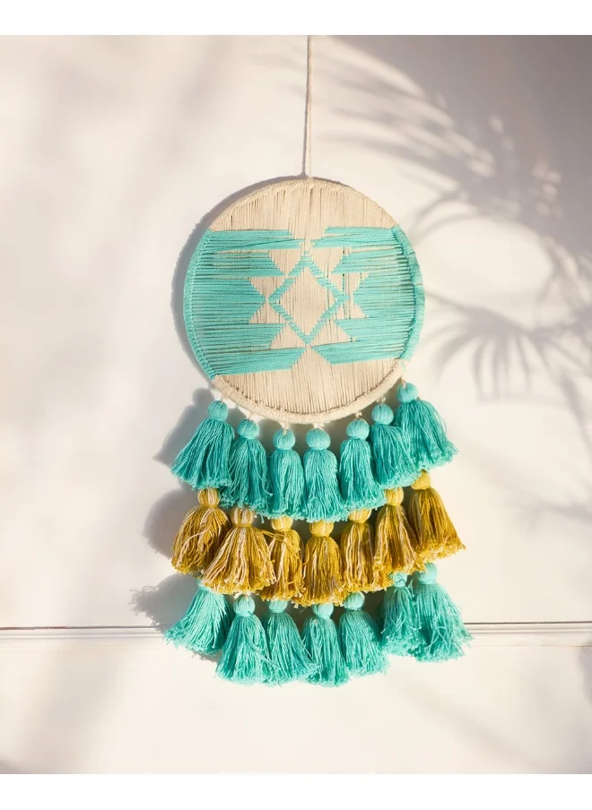 تشامباك Chumbak Kilim Dream Catcher - Multicoloured | Home Decor Wall Hanging Bedroom Best for Gifts and Decoration (Multi-coloured) | Wall Art For Bedrooms, Home Wall, Hanging Design