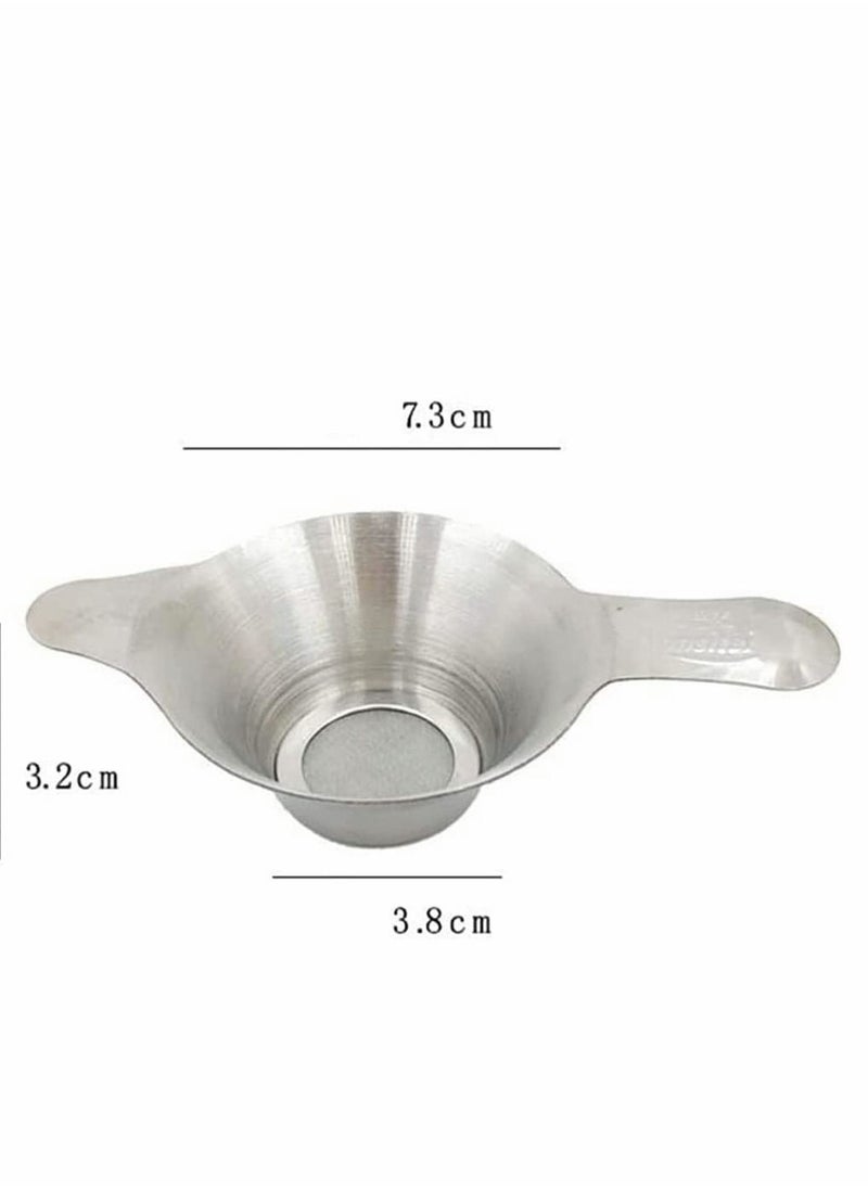 SYOSI - Tea Filter, Stainless Steel Tea Infuser Mesh Strainer with Double Handles Coffee Tea Fine Mesh Strainer Tea Funnel Leaf Filter Tea Leaf Strainer for Teapots, Mugs, Cups, Large Size, 2 Pcs - Image 1