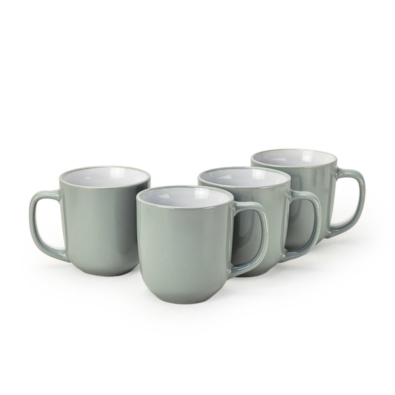 Cuisine Art Stoneware IVY 4PCS Mug Set | 420 ML Green Coffee Mug Set | Durable Coffee Cup Set for Home & Office | Cups for Cappuccino, Latte, Tea & Cocoa Restaurant Coffee Mugs - Image 1