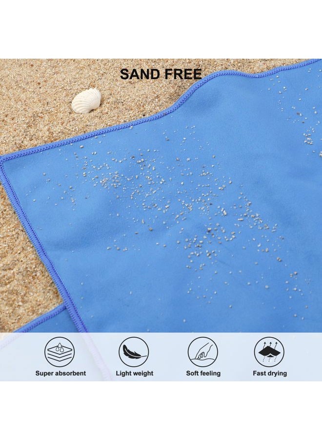 Rainleaf (Blue, Small (40 x 80 cm)) - Microfiber Towel . Perfect Sports & Travel & Beach Towel. Fast Drying - Super Absorbent - Ultra Compact. Suitable for Camping, Gym, Beach, Swimming, Backpack... - Image 5