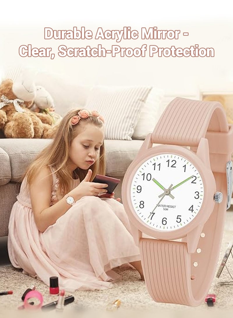 Kids Analog Watches for Girls Boys Watches with Soft Band Learning Time 50M Waterproof Children Watch Easy to Read for Ages 4-12 Kids Gift - Image 3