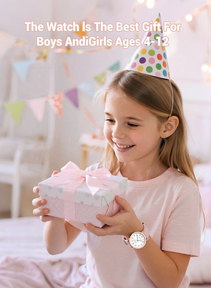 Kids Analog Watches for Girls Boys Watches with Soft Band Learning Time 50M Waterproof Children Watch Easy to Read for Ages 4-12 Kids Gift - Image 5