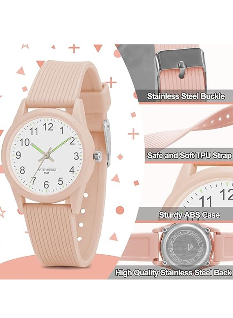 Kids Analog Watches for Girls Boys Watches with Soft Band Learning Time 50M Waterproof Children Watch Easy to Read for Ages 4-12 Kids Gift - Image 2