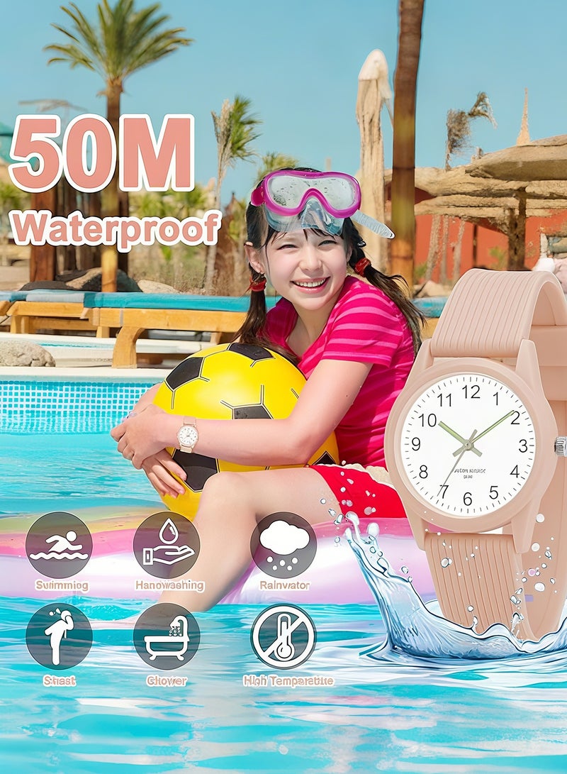 Kids Analog Watches for Girls Boys Watches with Soft Band Learning Time 50M Waterproof Children Watch Easy to Read for Ages 4-12 Kids Gift - Image 4