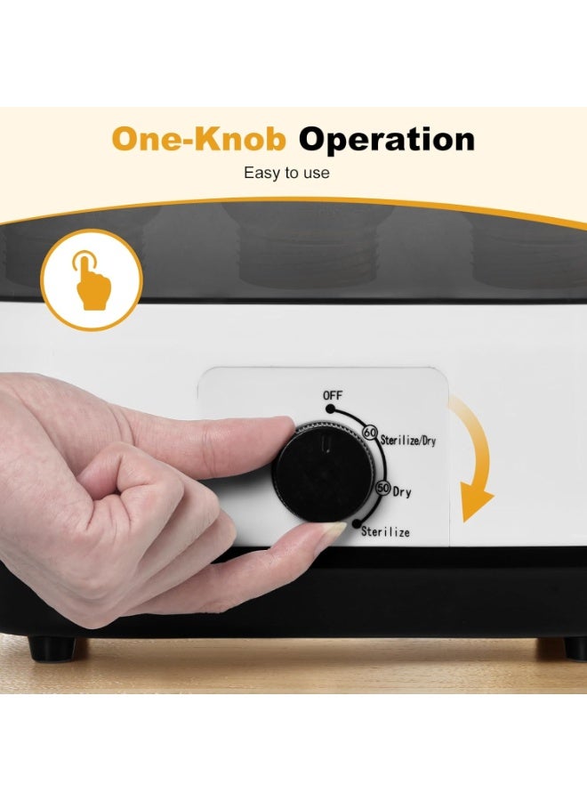 M.A&F's Bottle Sterilizer and Dryer, Electric Steam Baby Bottle Sterilizer, 3 IN 1 Sanitizer for Baby Feeding Bottles and Pacifiers, Baby Bottles Washer, Cleaning Machine for Feeding Pump Parts - Image 4