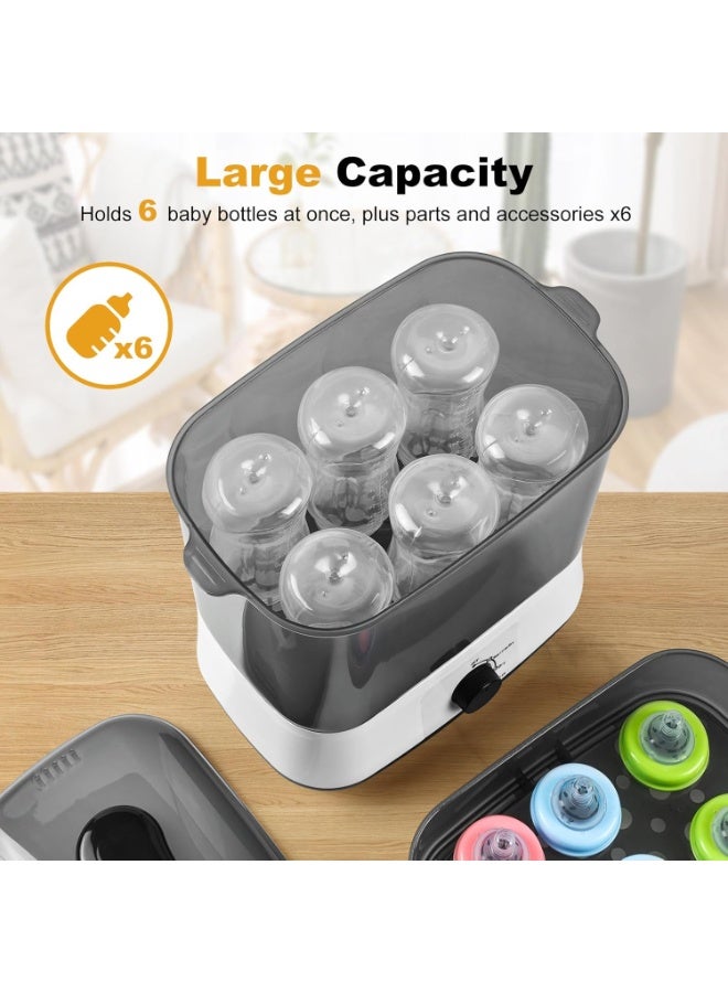 M.A&F's Bottle Sterilizer and Dryer, Electric Steam Baby Bottle Sterilizer, 3 IN 1 Sanitizer for Baby Feeding Bottles and Pacifiers, Baby Bottles Washer, Cleaning Machine for Feeding Pump Parts - Image 5