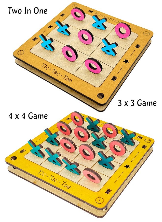 Funvention- for Little Scientist in Every Kid Funvention DIY Tic-Tac-Toe Pocket Travel Game for Kids 4+ Ys, Fun Learning Educational Board Game, Best Birthday Return Gifts - Image 2