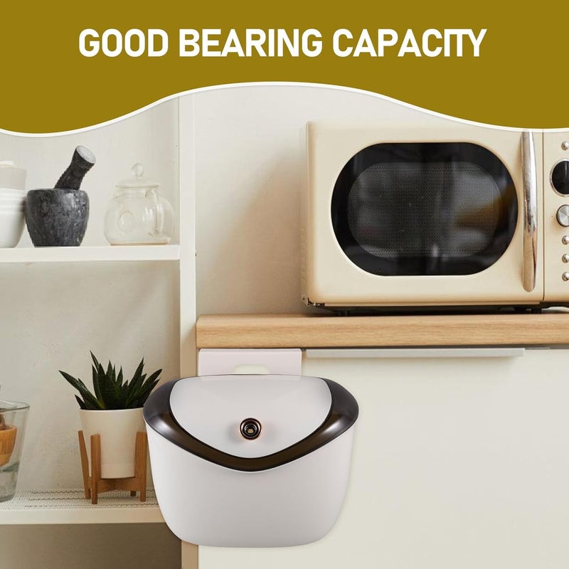 VICASKY Wall-Mounted Hanging Trash Can with Lid, Small Kitchen Garbage Bin, Under Sink Compost Wastebasket for Home and Office Use - Image 3