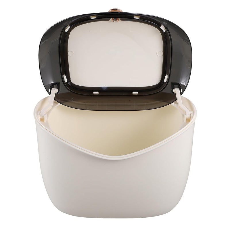 VICASKY Wall-Mounted Hanging Trash Can with Lid, Small Kitchen Garbage Bin, Under Sink Compost Wastebasket for Home and Office Use - Image 1