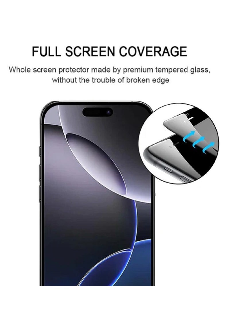 IPhone 16 Pro 9H Deer ESD Anti Static Tempered Glass Screen Protector With Back Frame