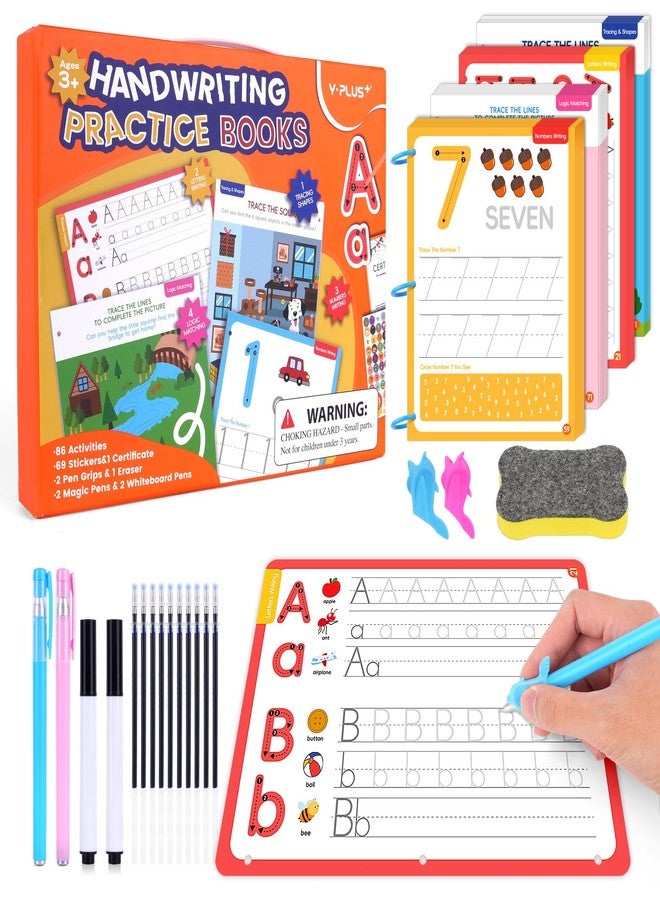 YPlus Reusable Grooved Handwriting Practice Books for Kids 5-8, YPLUS Magic Preschool Writing Practice Set for Toddlers Learn to Write - Ideal Montessori Learning Toy & Gift Back to School - Image 1