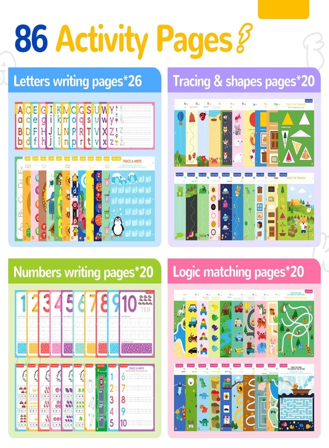 YPlus Reusable Grooved Handwriting Practice Books for Kids 5-8, YPLUS Magic Preschool Writing Practice Set for Toddlers Learn to Write - Ideal Montessori Learning Toy & Gift Back to School - Image 3