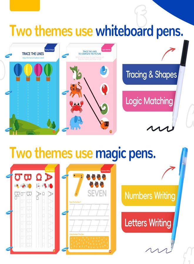 YPlus Reusable Grooved Handwriting Practice Books for Kids 5-8, YPLUS Magic Preschool Writing Practice Set for Toddlers Learn to Write - Ideal Montessori Learning Toy & Gift Back to School - Image 4