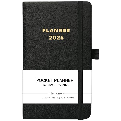 Lemome 2026 Pocket Planner - 2026 Pocket Calendar for Purse, Jan. 2026 - Dec. 2026, 6.4'' x 3.8'' - Image 1