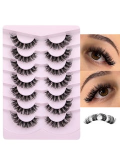 Focipeysa Natural Cluster Lashes Extensions Wispy Natural Look False Eyelashes Individual Lashes 3D Strips Eyelash Extensions Diy Lashes 7 Pairs Multipack  - Image 3