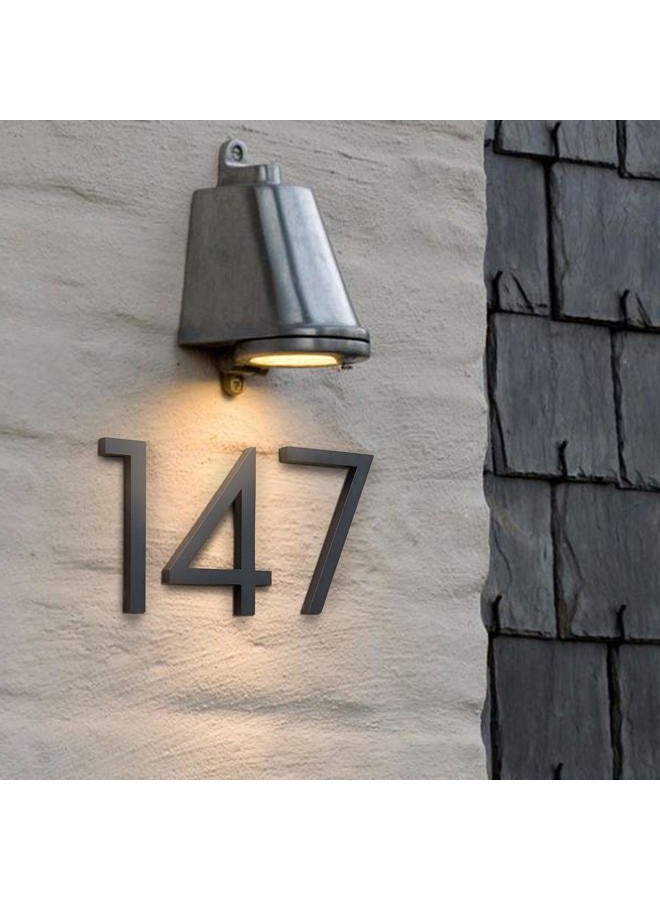 HASWARE Floating House Number 4 inch Stylish Door Numbers Alphabet Plaque Street Home Address Numerals (Small 9, Black) - Image 2