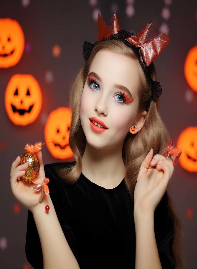 Spiritlele 12 Pairs Halloween Magnetic Earrings Set Resin Clip on Non Piercing Fake Earrings for Unisex Party - Image 4