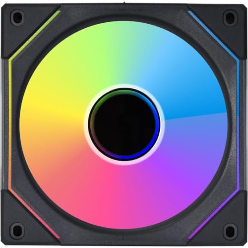 LIAN LI مروحة لابتوب ليوان لي UNI Fan SL-INF 120 RGB مرآة لانهائية ARGB 120 مم سوداء - Image 2
