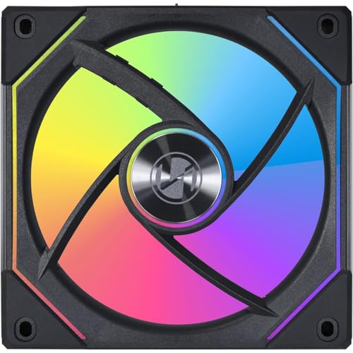 LIAN LI مروحة لابتوب ليوان لي UNI Fan SL-INF 120 RGB مرآة لانهائية ARGB 120 مم سوداء - Image 3