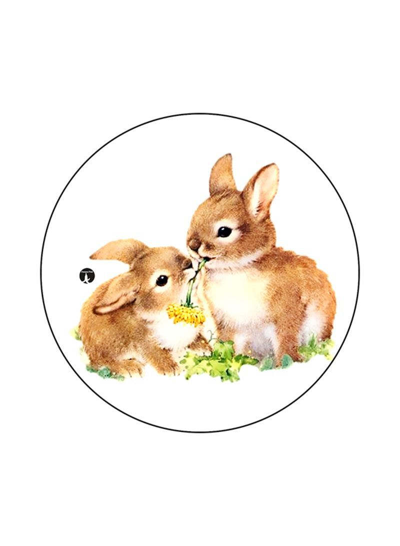 RKN Rabbits Mouse Pad White
