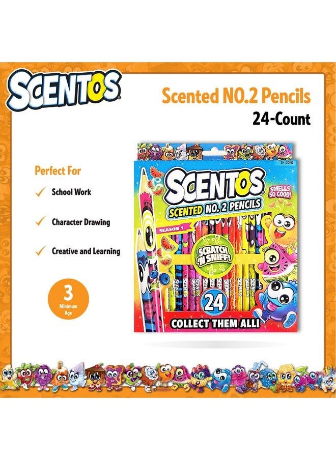 Scentos - Scented Pencils For Kids No. 2 Lead Pencils Cute Pencils For Ages 3 And Up 24 Pack - Image 1