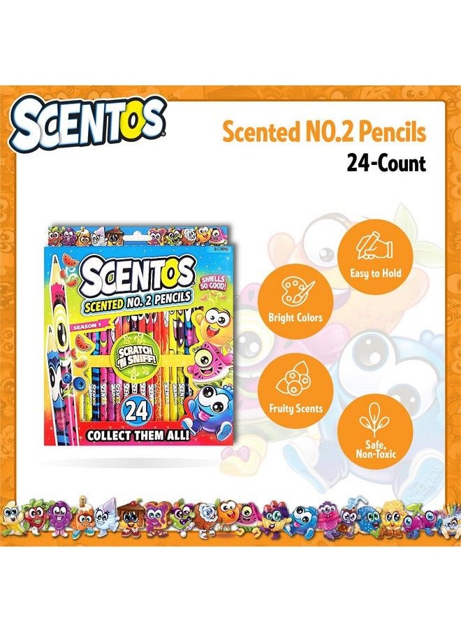 Scentos - Scented Pencils For Kids No. 2 Lead Pencils Cute Pencils For Ages 3 And Up 24 Pack - Image 1