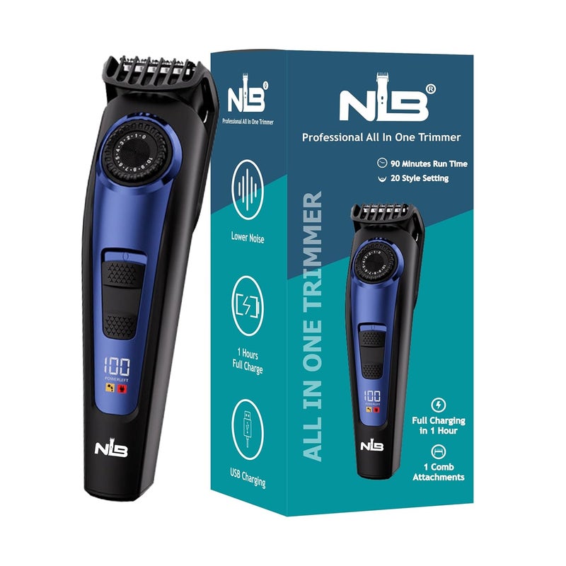 NEXORA Men's 3 in 1 Trimmer for Beard, Body & Hair Grooming Trimmer 120 min Runtime 10 Length Settings - Image 1