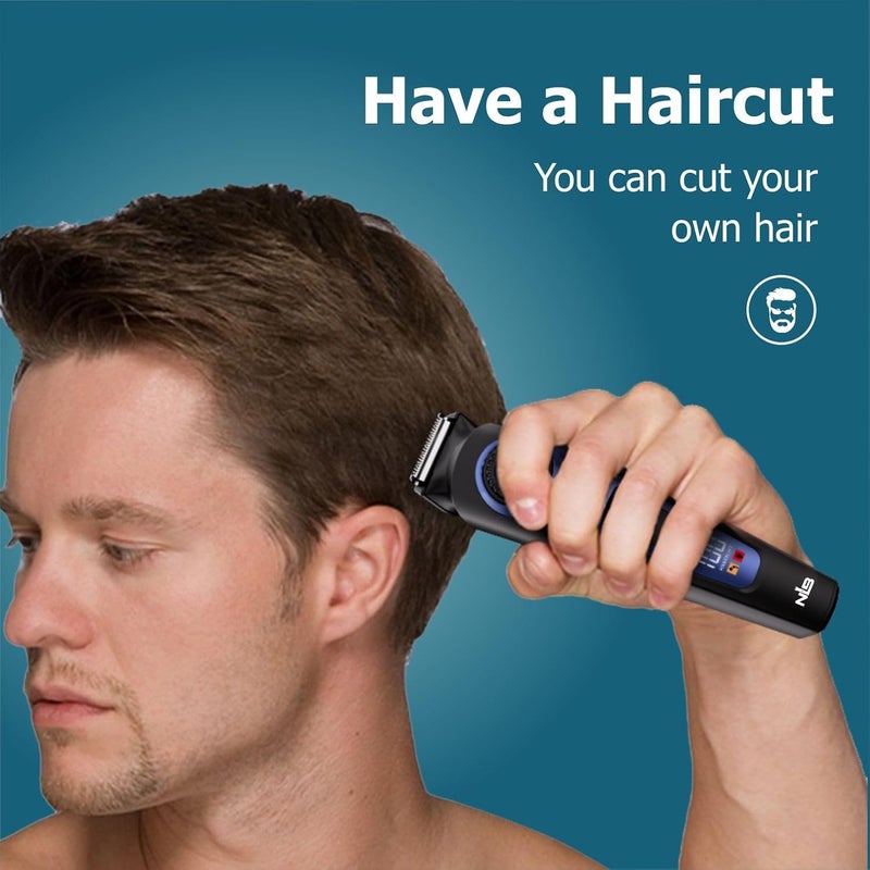 NEXORA Men's 3 in 1 Trimmer for Beard, Body & Hair Grooming Trimmer 120 min Runtime 10 Length Settings - Image 5