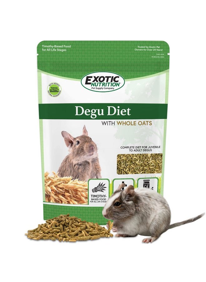 EXOTIC NUTRITION Exotic Nutrition Degu Diet (2.5lb) - Nutritionally Complete Healthy Pellet Diet with Whole Oats - for Domesticated Pet Degus  - Image 1